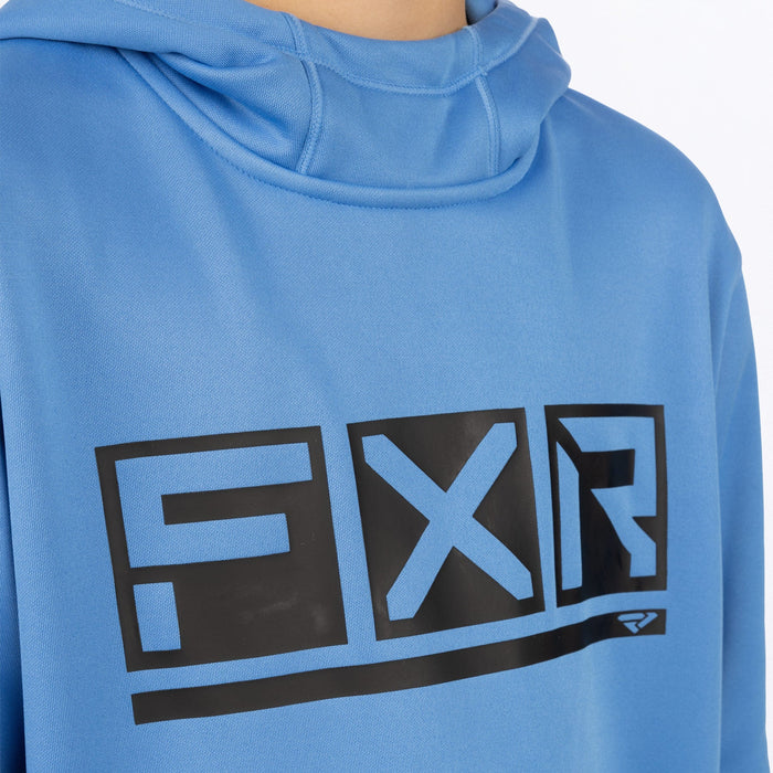 FXR Podium Tech Youth Pullover Hoodie in Tranquil/Black