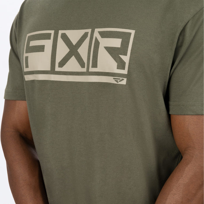 FXR Podium Premium T-shirt in Army/Stone