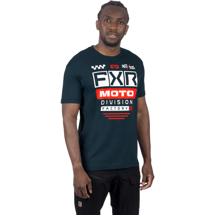 FXR Gladiator Premium T-shirt in Dark Steel/Red