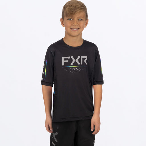 FXR Proflex UPF Youth Short Sleeve Jersey in Black