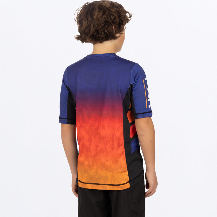 FXR Proflex UPF Youth Short Sleeve Jersey in Anodized
