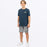 FXR Walleye Youth Premium T-shirt in Dark Steel/HiVis