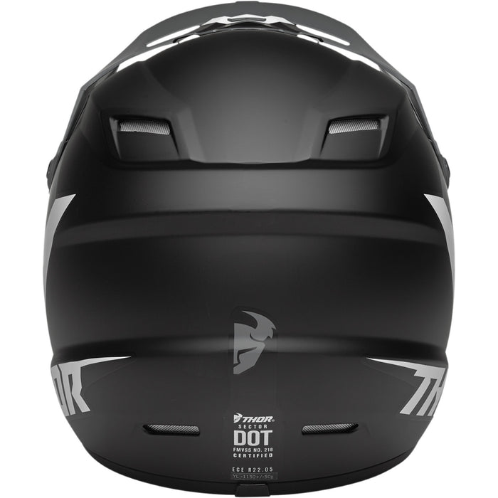 Thor Youth Sector Chev Helmet in Gray/Black 2022