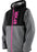 Helium Softshell Youth Jacket in Grey Heather/Pink - Front