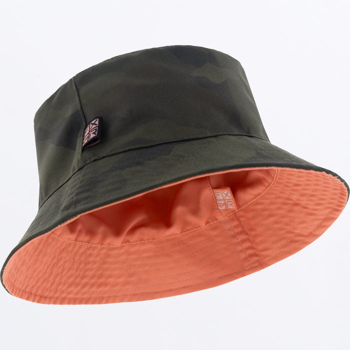 FXR Side Star Bucket Hat Spring 2024 in Army Camo/Melon