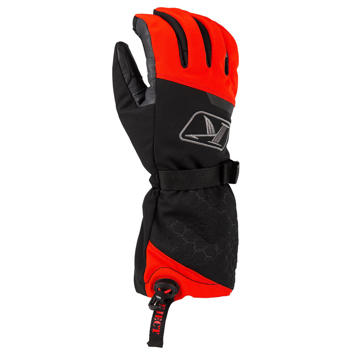 Klim Powerxross Gauntlet Glove in Black - Fiery Red