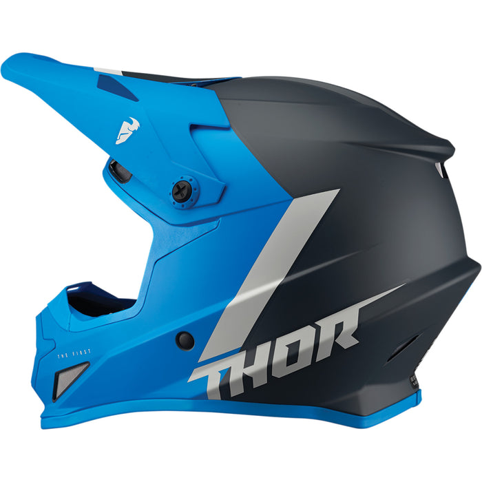 Thor Sector Chev Helmet in Blue/Light Gray 2022