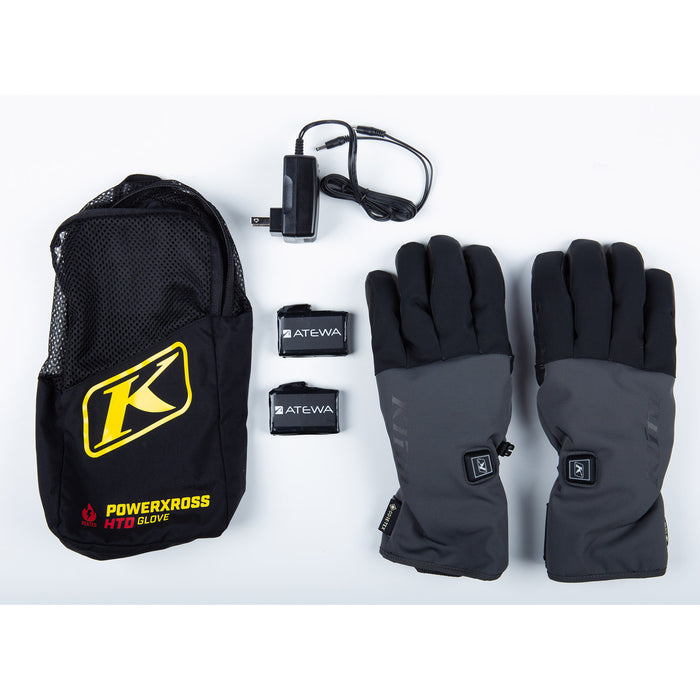 Klim Powerxross HTD Gloves in Asphalt - Black - 2021