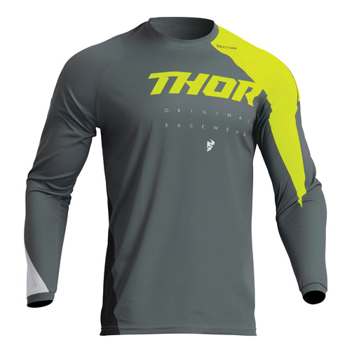 THOR Sector Edge Youth Jersey in Dark Gray/Acid