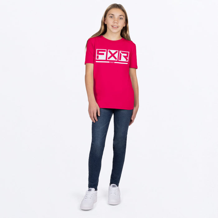 FXR Podium Premium T-shirt 2024 in Razz/White