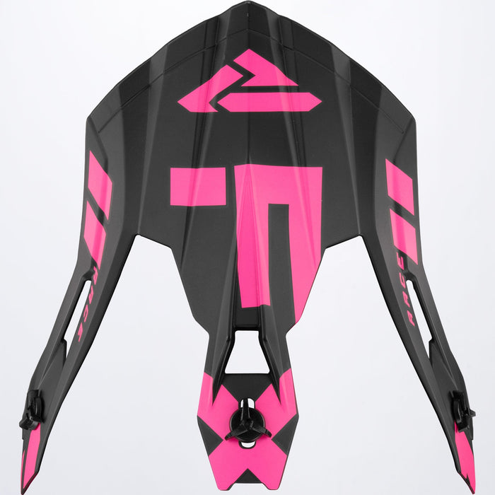 FXR Helium Race Div Helmet Peak in Black/Electric Pink