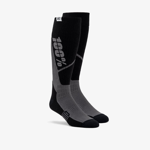 100% Comfort Moto Socks Torque - Thickto-the-knee in Black