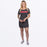 FXR Track Women's T-shirt Dress in Charcoal Heather/Razz