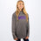 FXR Helium Tech Pullover Youth Hoodie in Grey Heather/Purple Fade