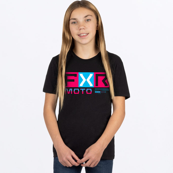 FXR Moto Premium T-shirt 2024 in Black/Ice
