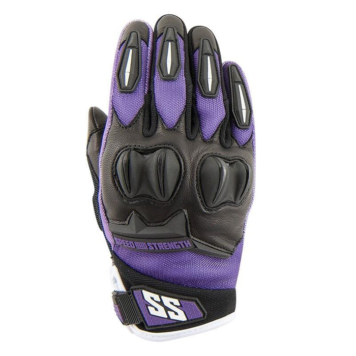 SPEED AND STRENGTH Women's Spellbound™ Leather/Textile Gloves Women's Motorcycle Gloves SPEED AND STRENGTH Purple S 