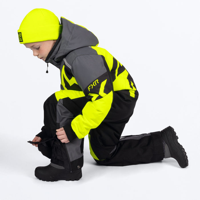 FXR CHILD COLD CROSS CX MONOSUIT 2025 - Black/HiVis