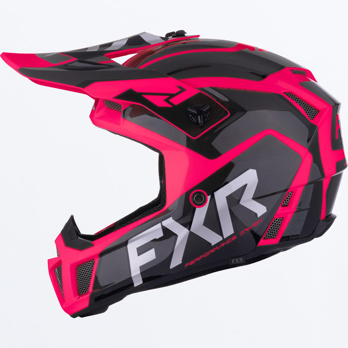 FXR YOUTH CLUTCH EVO HELMET 2025 - Black/Razz
