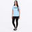 FXR WOMEN'S MITERED PREMIUM T-SHIRT in Sky Blue/Navy