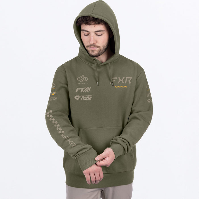 FXR STACK COTTON PULLOVER HOODIE 2025 - Moss/Stone