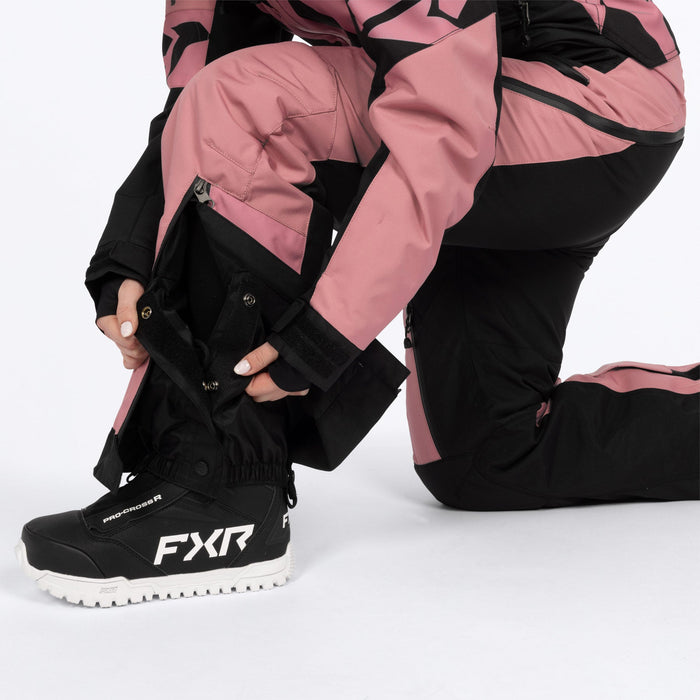 FXR Women's Cold Cross CX F.A.S.T.™ Monosuit in Black/Rose