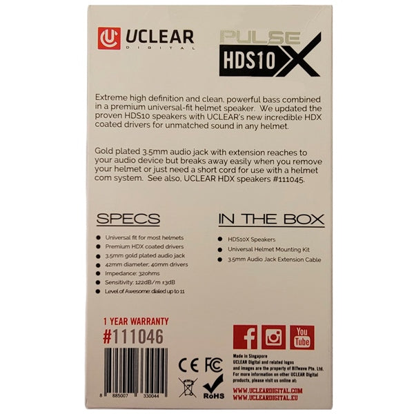 UCLEAR HDX SPEAKER SET - 40MM 2025