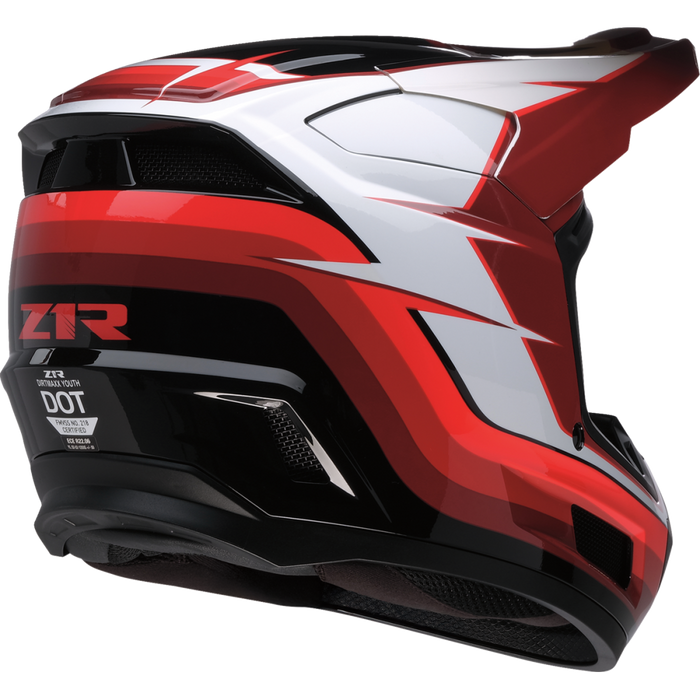 Z1R DIRT MAX VORTEX YOUTH HELMET 2026 in Red/White
