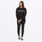 FXR WOMEN'S MITERED COTTON CREWNECK SWEATSHIRT in Black/Grey