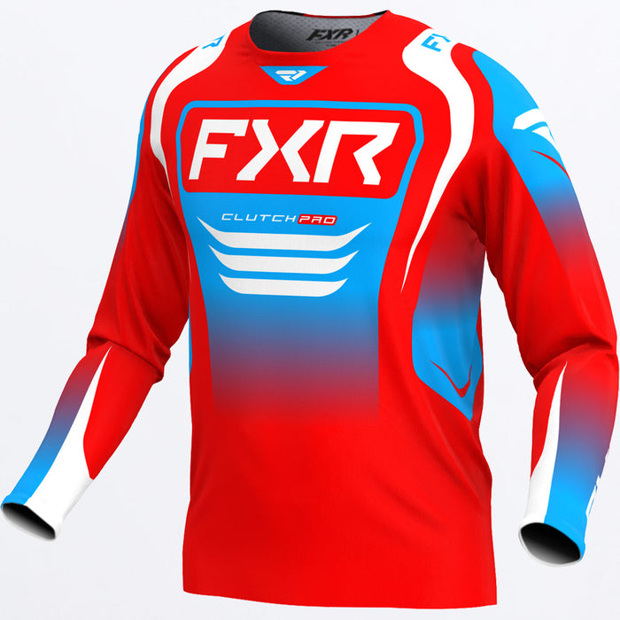 FXR CLUTCH PRO JERSEY 2025 in Red/White/Cyan