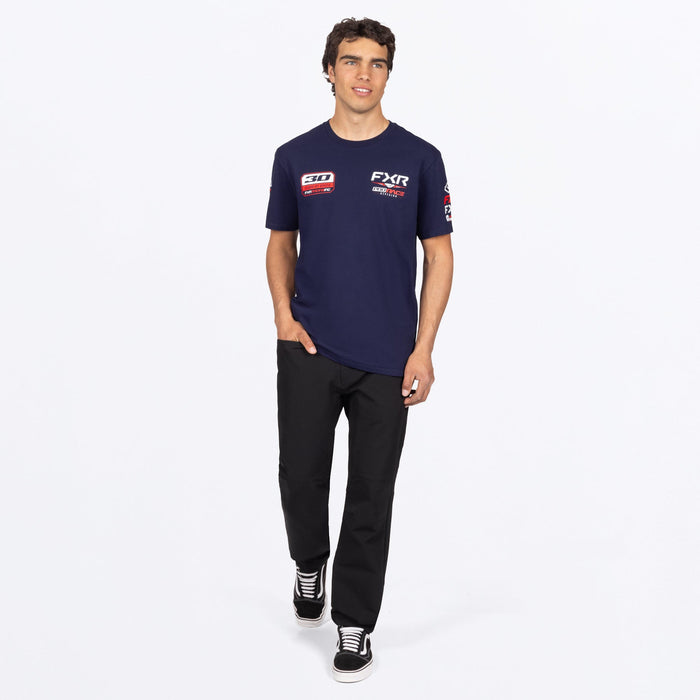 FXR RACE DIV PREMIUM T-SHIRT in Navy/Red