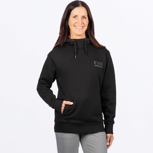 FXR BASS COTTON PULLOVER WOMEN'S HOODIE 2025 - Black/Maui Blue