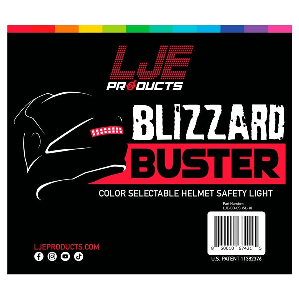 LJE PRODUCTS COLOR-SELECTABLE BLIZZARD BUSTER HELMET SAFETY LIGHT - Selectable Blizzard Buster Light