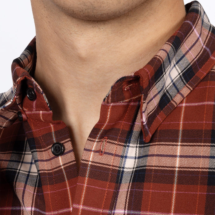 FXR HD FLANNEL SHIRT in Maroon/Navy