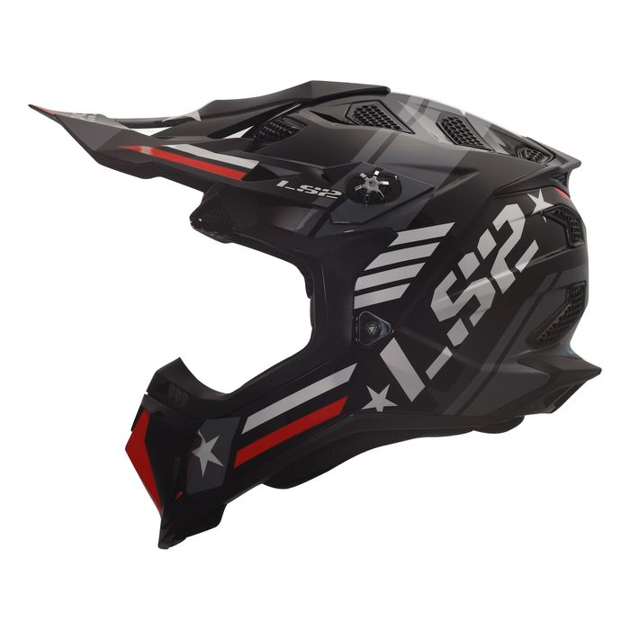 LS2 SUBVERTER EVO ARCHED HELMET 2026 in Black/Red/White