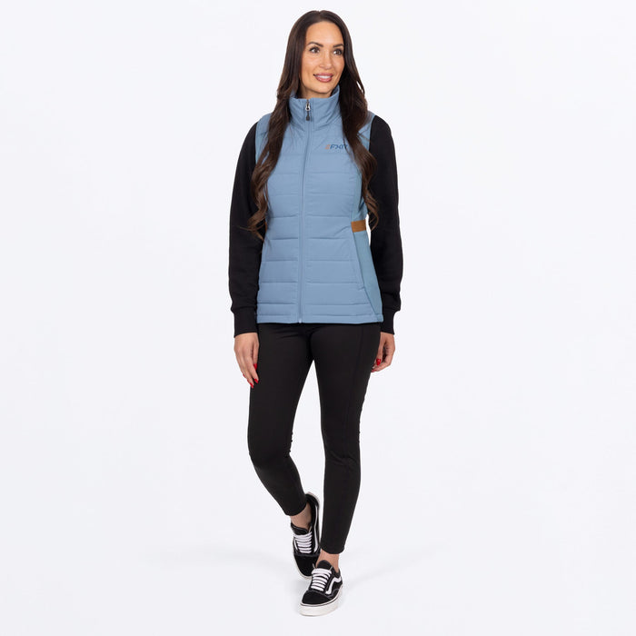 FXR WOMEN'S PHOENIX WINDPROOF QUILTED VEST in Steel/Copper