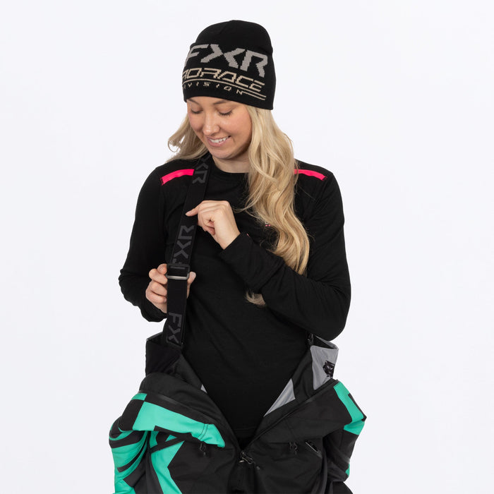 FXR Women's Cold Cross CX F.A.S.T.™ Monosuit in Black/Asphalt/Mint