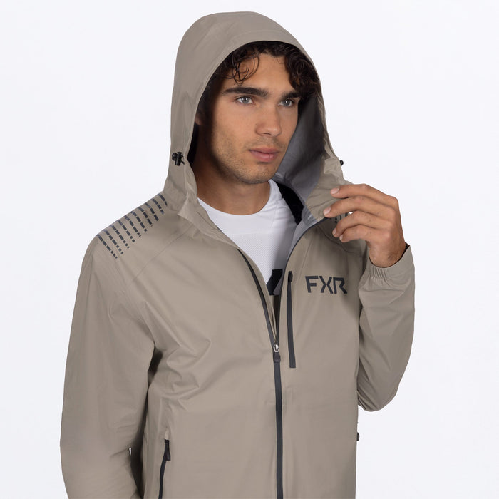 FXR ADVENTURE LITE TRI-LAMINATE JACKET in Stone/Asphalt