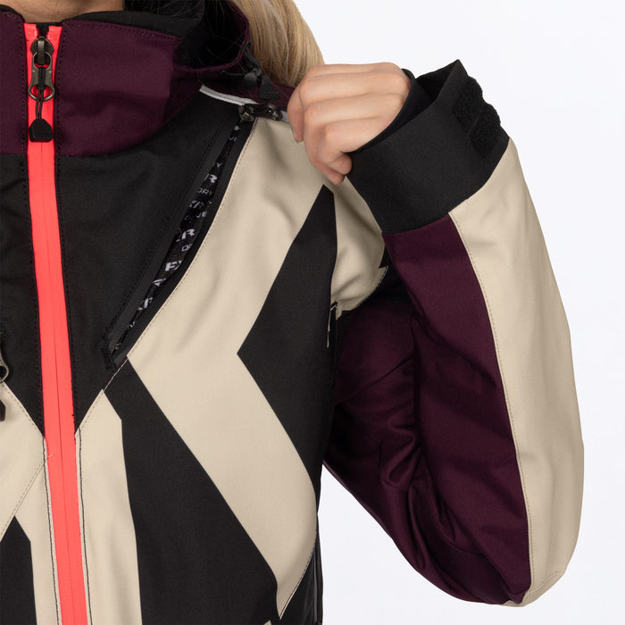 FXR Women's Cold Cross CX F.A.S.T.™ Monosuit in Sand/Plum/Coral