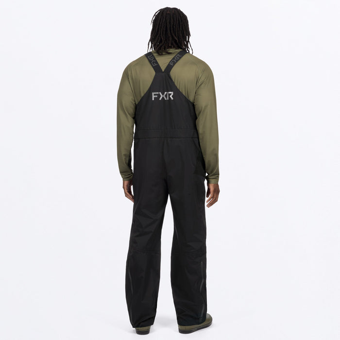 FXR ADVENTURE LITE TRI-LAMINATE BIB PANT in Black/Grey