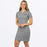 FXR Track Women's T-shirt Dress in Grey Heather/Bolts 