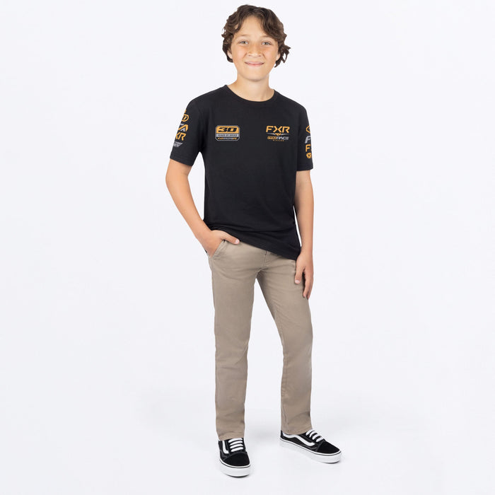 FXR YOUTH RACE DIV. PREMIUM T-SHIRT in Black/Gold