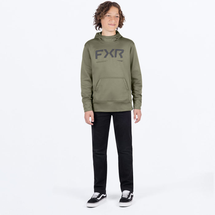 FXR YOUTH HYDROGEN TECH PULLOVER HOODIE 2025 - Moss