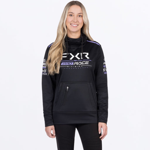 FXR RACE DIV. TECH PULLOVER WOMEN'S HOODIE 2025 - Black/Amethyst