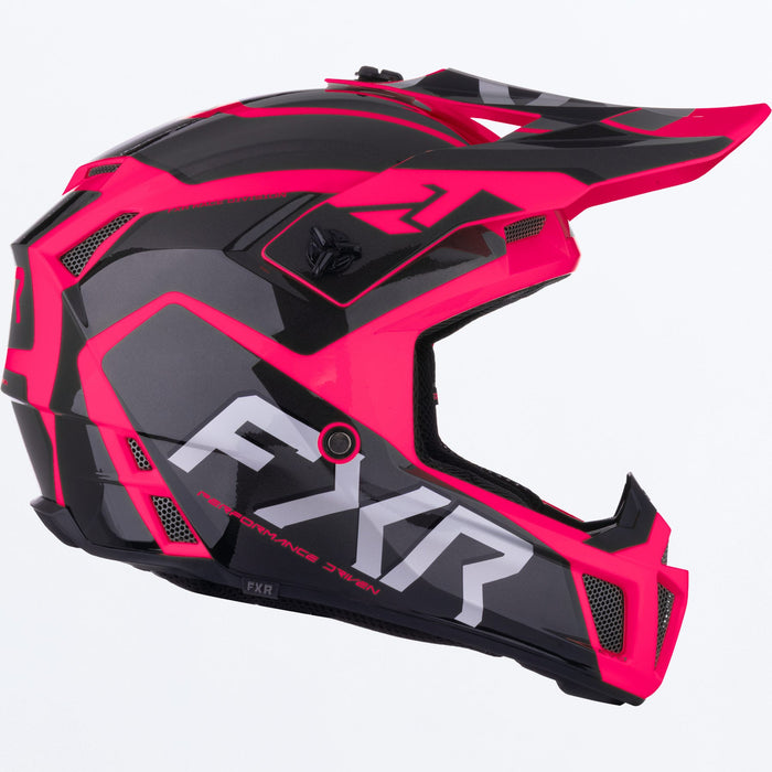 FXR YOUTH CLUTCH EVO HELMET 2025 - Black/Razz