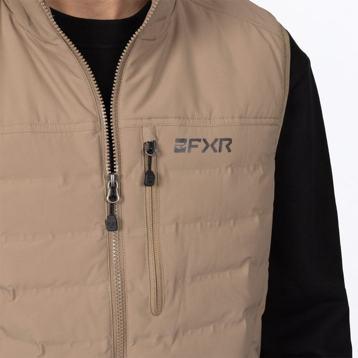 FXR PODIUM WINDPROOF QUILTED VEST in Canvas/Black