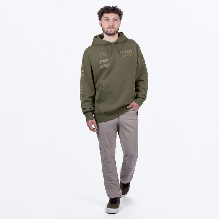 FXR STACK COTTON PULLOVER HOODIE 2025 - Moss/Stone