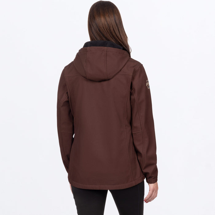 FXR WOMEN'S HYDROGEN SOFTSHELL JACKET in Dark Cedar/Sand