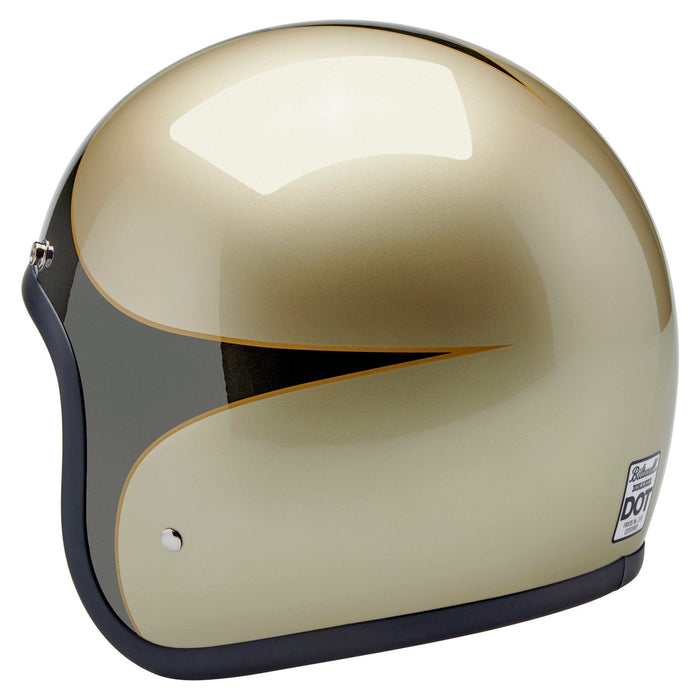 BILTWELL BONANZA METALLIC SCALLOP HELMET 2026  - Metallic Charcoal/Champagne Scallop