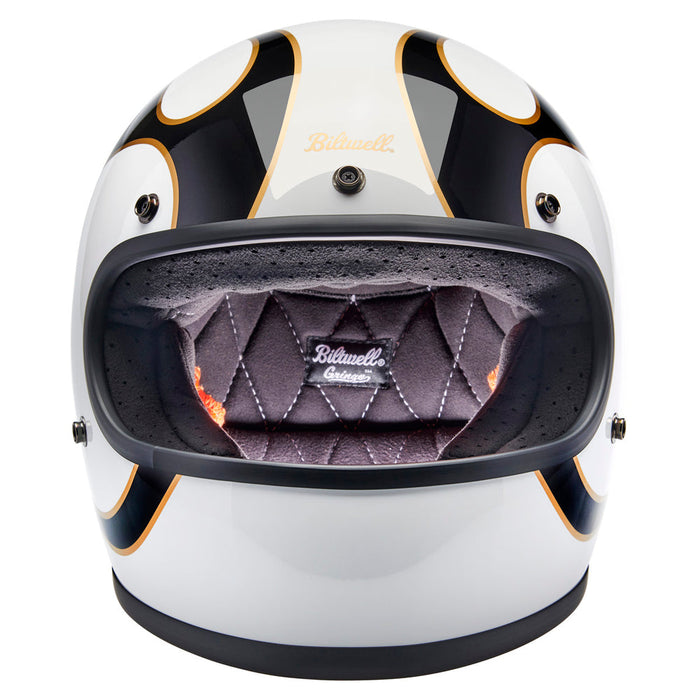 BILTWELLGringo Flame Helmet 2025 in White/Black Flame