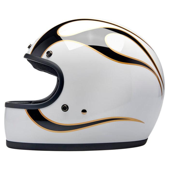 BILTWELLGringo Flame Helmet 2025 in White/Black Flame